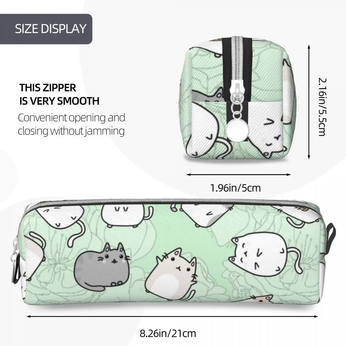 Estuches de lápices con patrón de gato Kawaii para niños, caja de bolígrafos, bolsas de gran capacidad, regalos de oficina