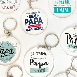 Llavero acrílico con estampado para el Día del Padre, llaveros para el Día del Padre, regalos pequeños