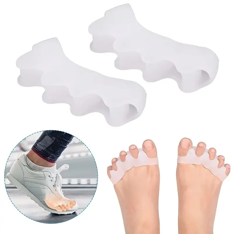 Proper Toe Alignment and Bunion/Hammertoe Straightening with Silicone Toe Correctors - Night and Home Use