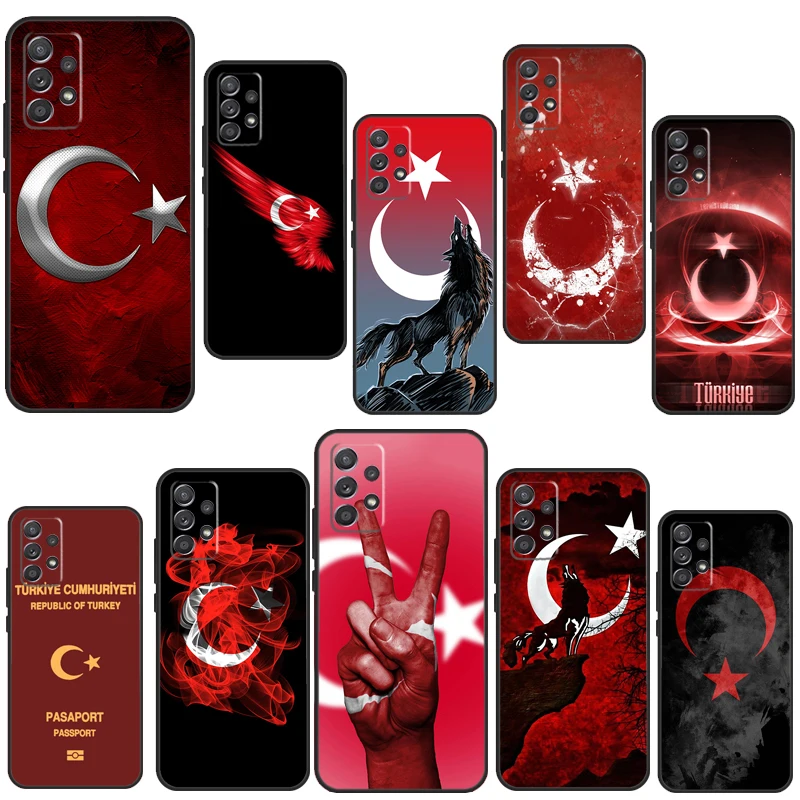 Turkey Turkish Flag Case For Samsung A54 A34 A14 A13 A23 A33 A53 A73 A51 A71 A72 A12 A22 A32 A42 A52 Back Cover