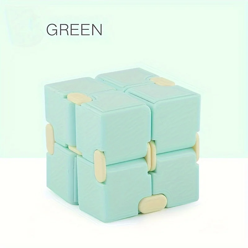 マカロンカラーシリーズマジックパズルキューブ抗ストレスリリーフおもちゃ大人子供のための無限フリップ面白いキューブ感覚おもちゃギフト