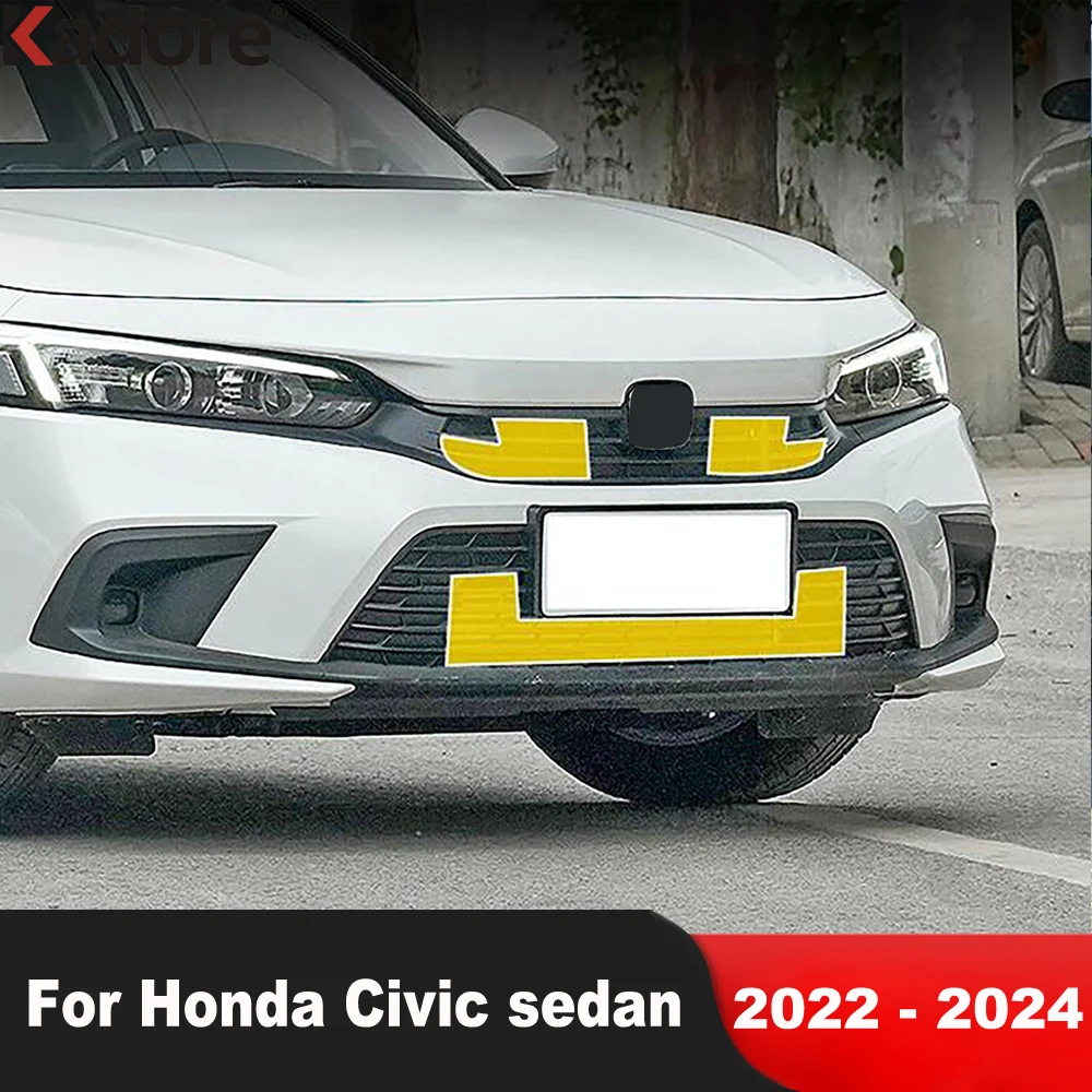 

For Honda Civic 11th Sedan 2022 2023 2024 Car Front Grille Grill Insect Proof Net Screening Mesh Protective Cover Accessories