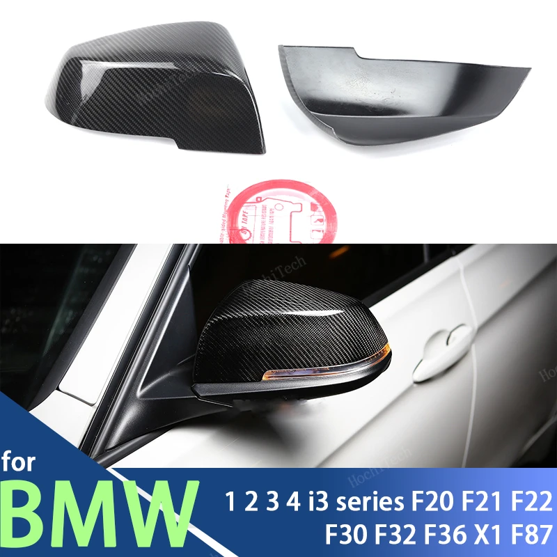 Real Carbon Fiber Side Mirror cover Cap Sticker overlay for BMW Series 1 2 3 4 X M F20 F21 F22 F23 F30 F32 F33 F36 E84 F87 i3 X1