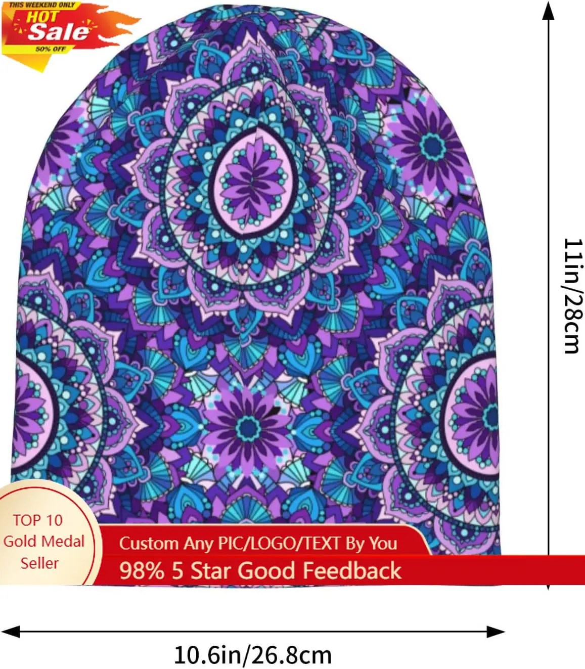 

Boho Beanie Chemo Hat Cancer Headwear Knitted Hats Baggy Slouchy Scarf Cap for Adults Women Men