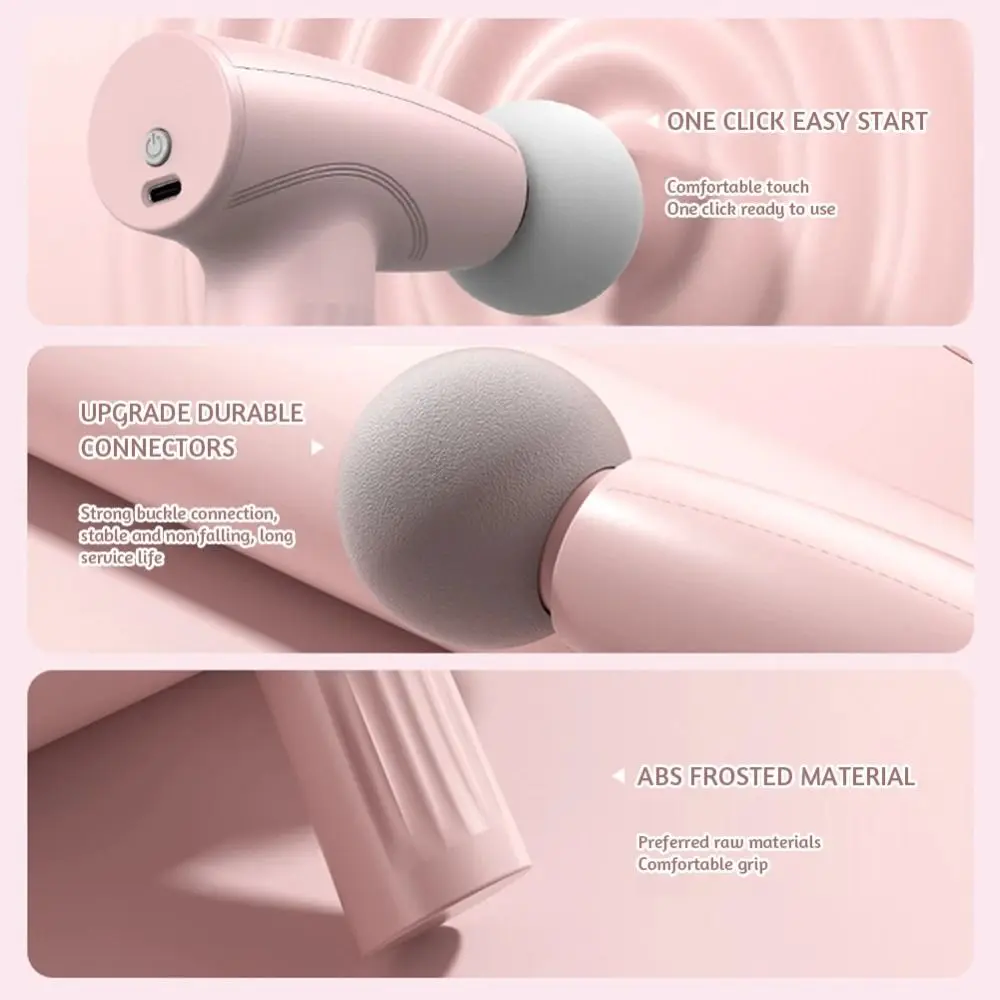 Mini masajeador de Fascia ajustable, cabezal de masaje suave, resistente al desgaste, dispositivo de masaje de tejido profundo, portátil, fácil de operar