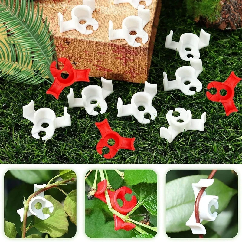 10pcs Plastic Plant Vines Curving Shapers Twisting Tree Branches Grow Clips Benders Styling Bonsai Curved Elbow Garden Tool