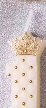 White Crown Creative Birthday Digital Candle Internet Celebrity Party
