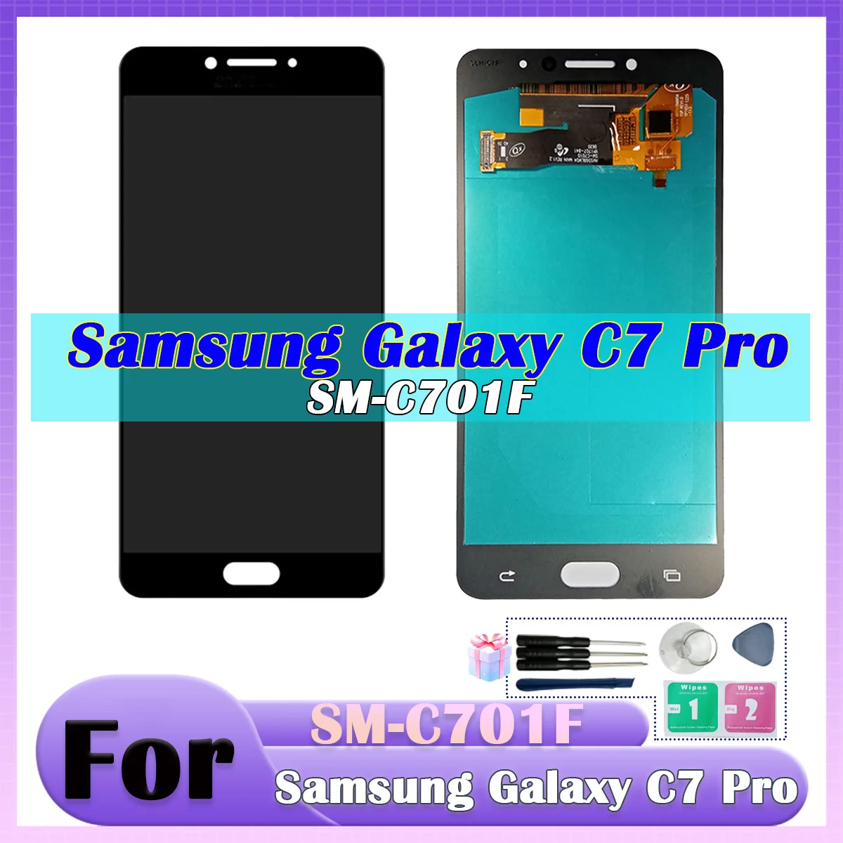 OLED LCD C7 Pro lcd For Samsung C7 Pro Display SM-C7010 C701F SM-C7018 Touch Screen Assembly,For C7 Pro LCD Replacement