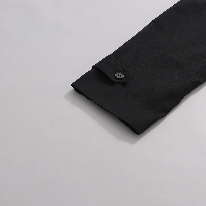 HKSH Blazer Wanita Baru Musim Semi Musim Gugur Kerah Bulat Blok Warna Kancing Sebaris Sabuk Berlipat Mantel Trendi Elegan Kelas Atas HK15903