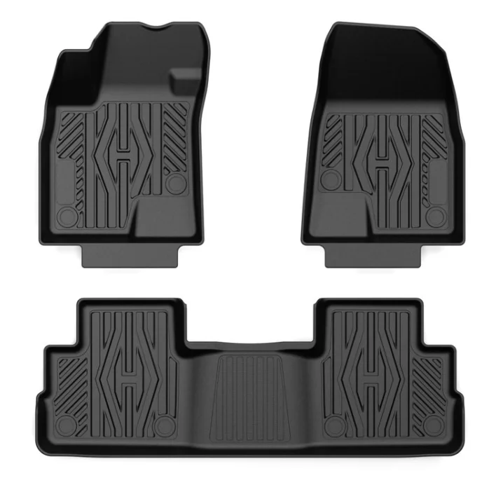 CustomLuxury Fashion Full Set 3Pcs 3D TPE Car Floor Mats All Weather Universal Car Mats Easy Clean Odorless Interior Accessories