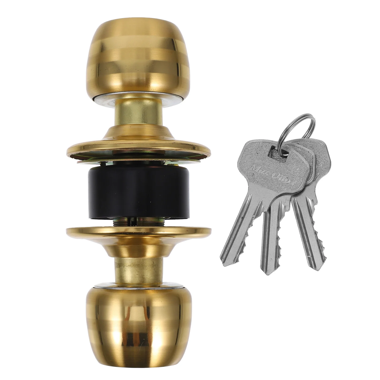 

1 Set Lockable Knob Metal Stainless Steel Spherical Ball Bedroom Bathroom Hardware Replacement Key Included Durable Easy Install