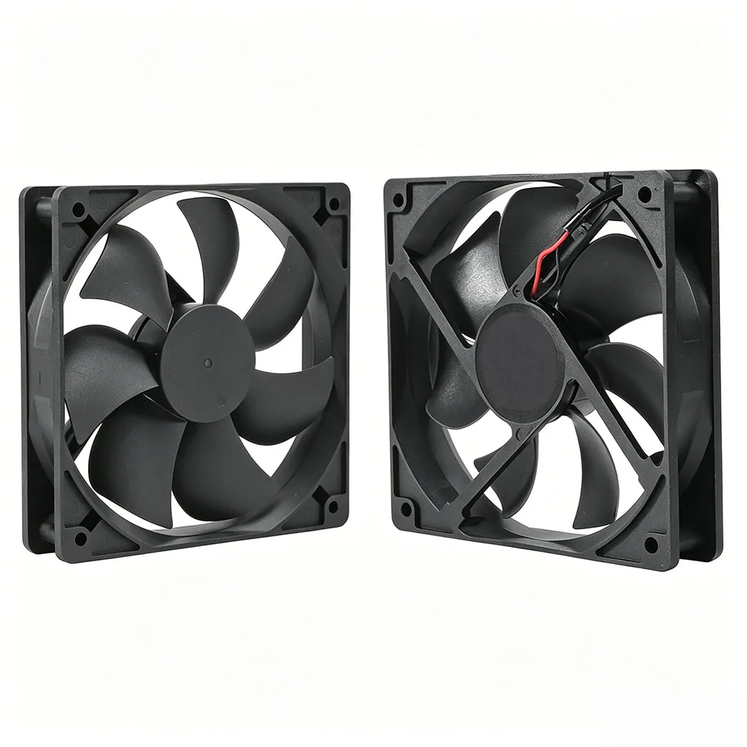 2 Ventiladores DC 5V 12V 24V para Radiador e Cooler, 120x120x25mm, 12cm, Ventilador de Resfriamento Brushless 2PIN USB, Ventiladores de PC 120mm para Resfriamento de Gabinete de Computador
