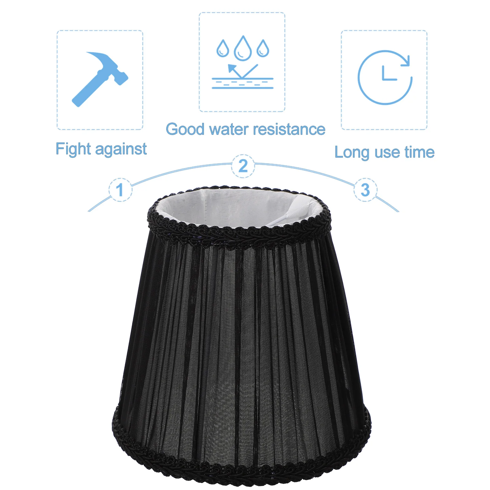 

1Pcs Clip on Cloth Lamp Shade Durable Fabric Lamp Cover Decorative Ceiling Light Accessory for Bedroom Living Room Ambiance