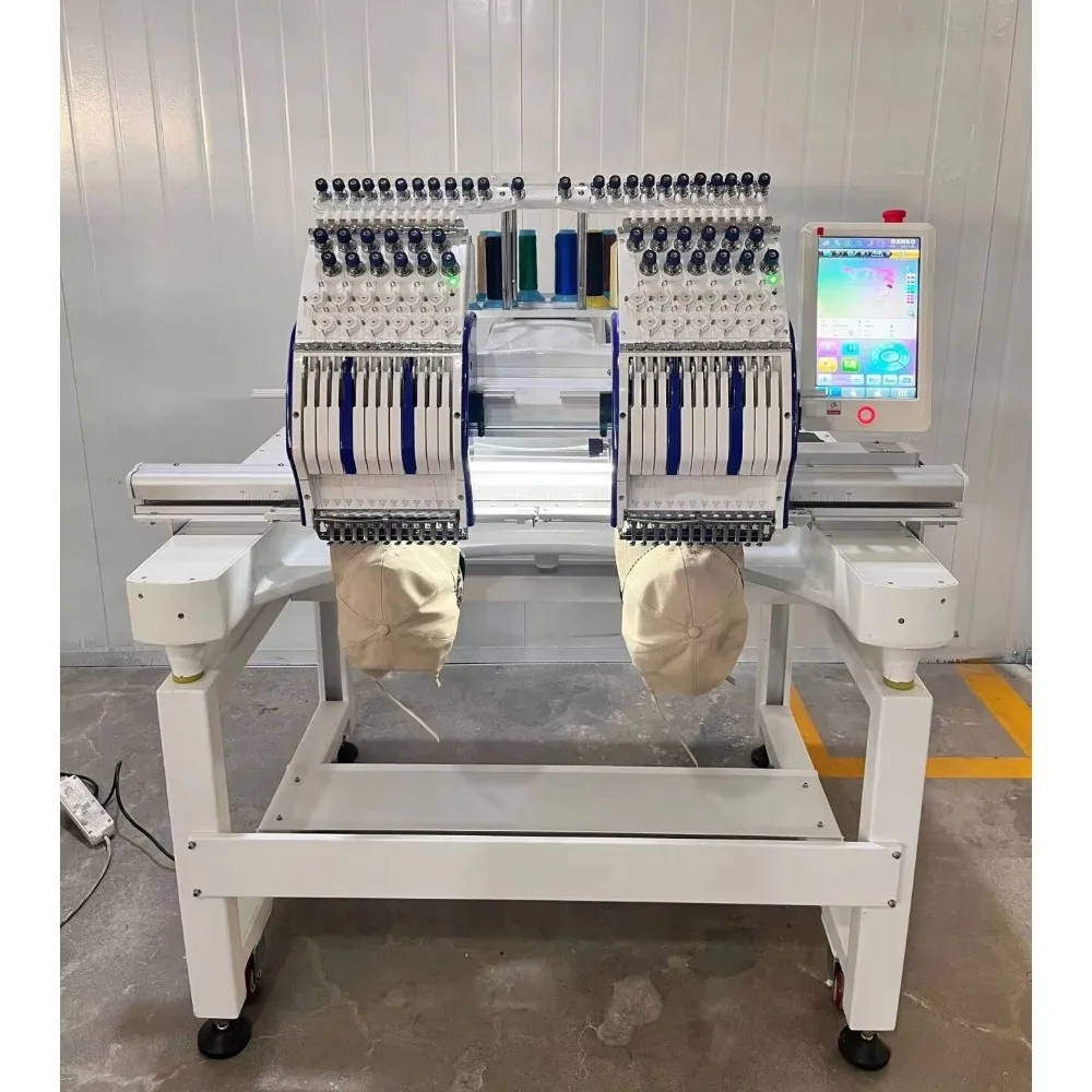 Customized Embroidery Machine Multiple Needles 9/12/15 Professional Automatic Double Head Computerized Embroidery Machine