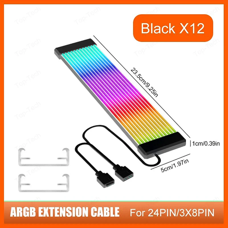 PC RGB Light Strip Geschikt voor PSU Kabel PC RGB GPU Kabel 5V 3Pin ARGB Sync PC Verlengkabel voor 6Pin 8Pin 12Pin 16Pin 24Pin