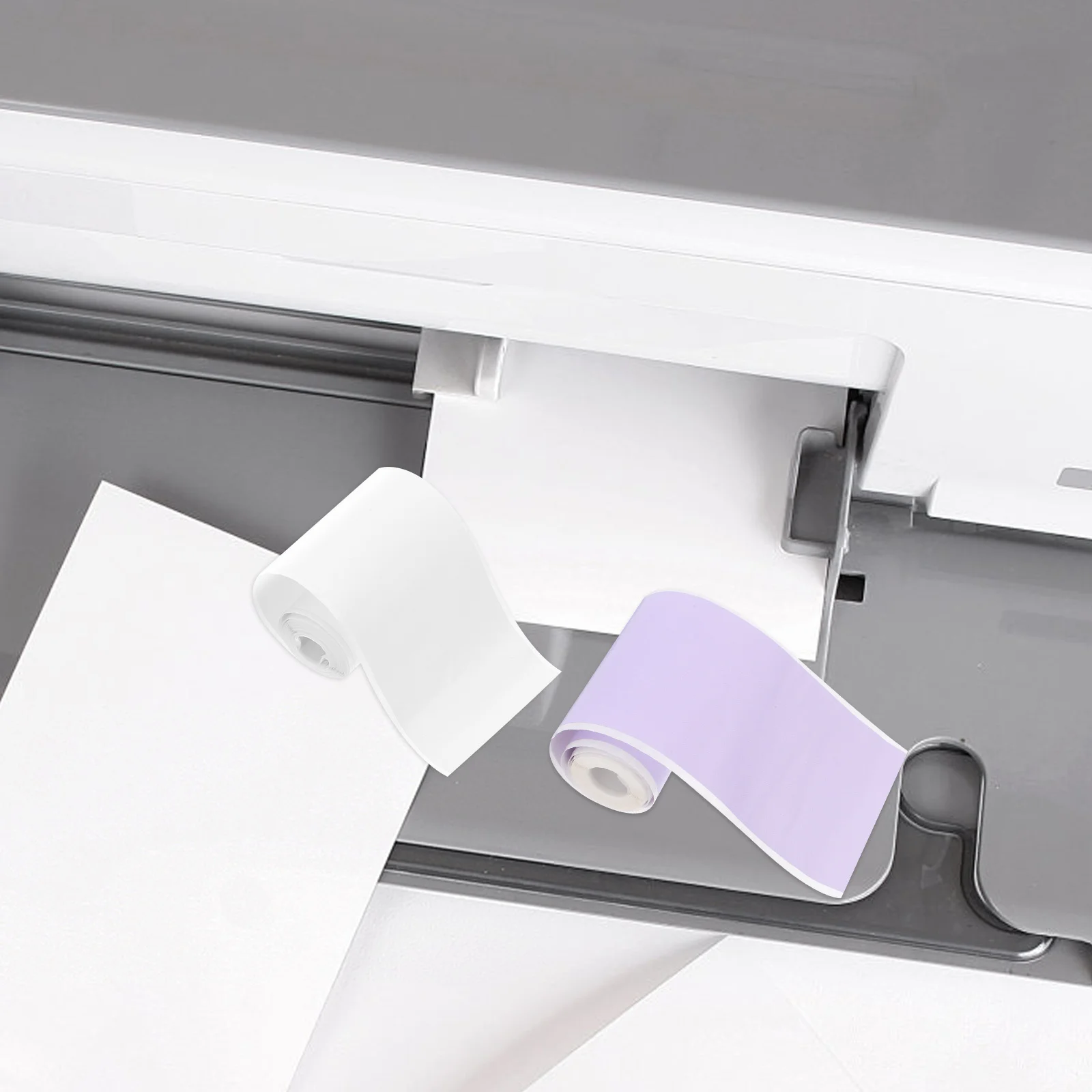 8 لفات من ورق الطابعة الصغيرة المقاوم للماء مثالي للملاحظات والمهام والصور والنص DIY ورق الطابعة الحرارية