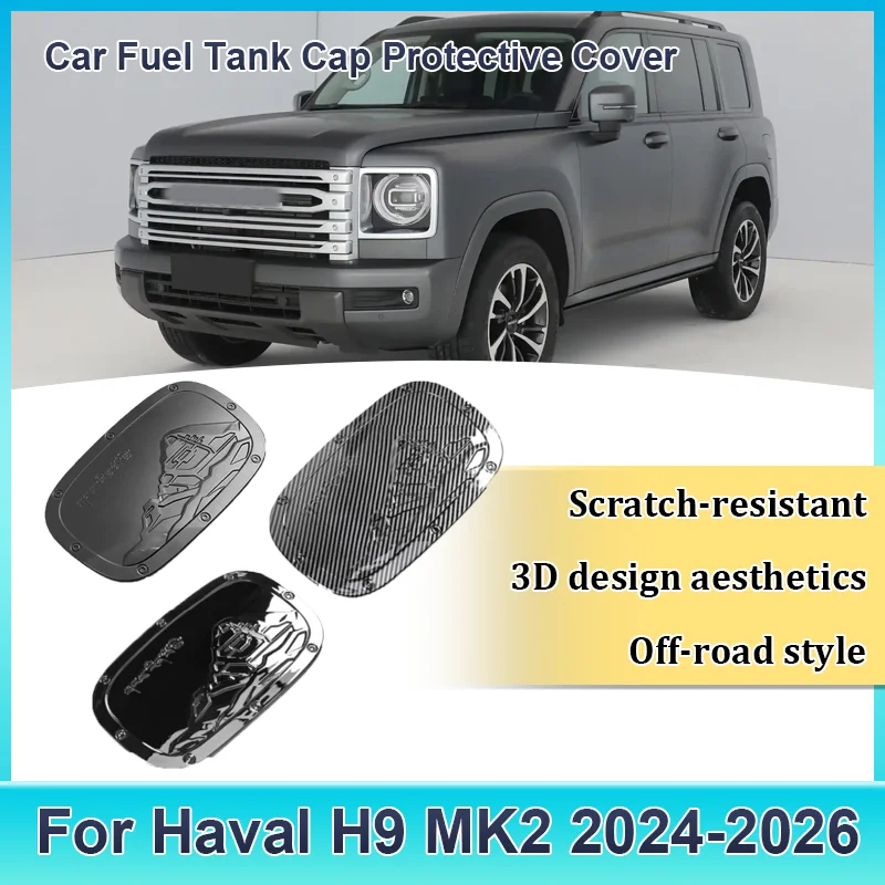 

Car Fuel Tank Cap Protector Cover For GWM Haval H9 MK2 2024 2025 2026 Anti-scratch Decoration Sticker Car Accessories