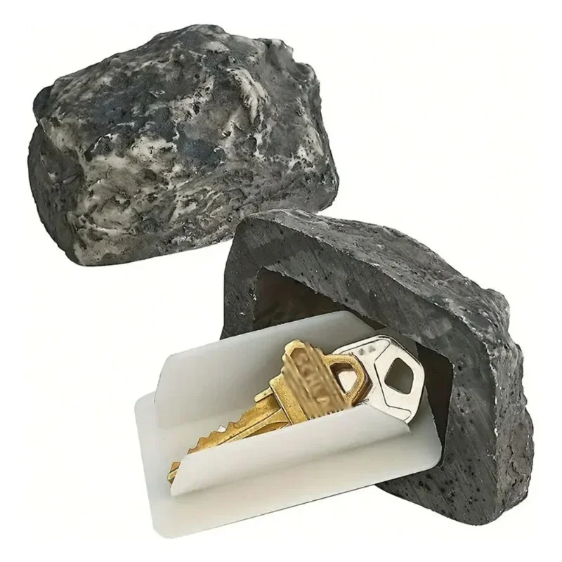 Creative Fake Rock Camouflage Stone Key Box Fake Stone Hide a Spare Key Diversion Simulated Stone Spare Key Outdoor Storage