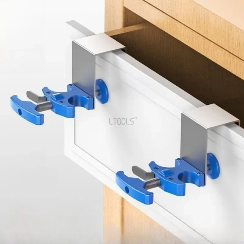 Quick Press and Release Drawer Panel Fixing Clip Drawer Front Installation Clamp Furniture Quick Mounting Auxiliary Fixed Jig