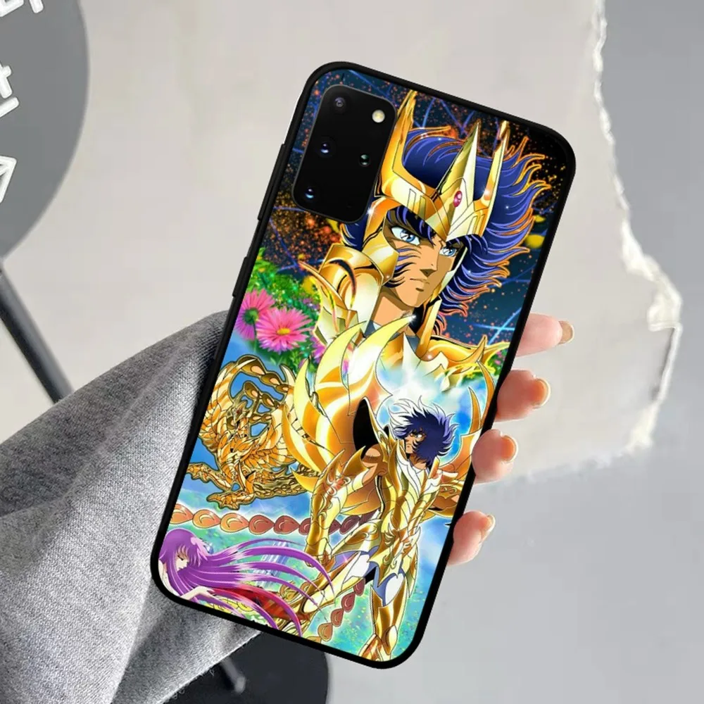 Saint Seiya Anime Black Phone Case For Samsung S 9 10 20 21 22 23 30 23 24 plus lite Ultra FE S10lite Fundas