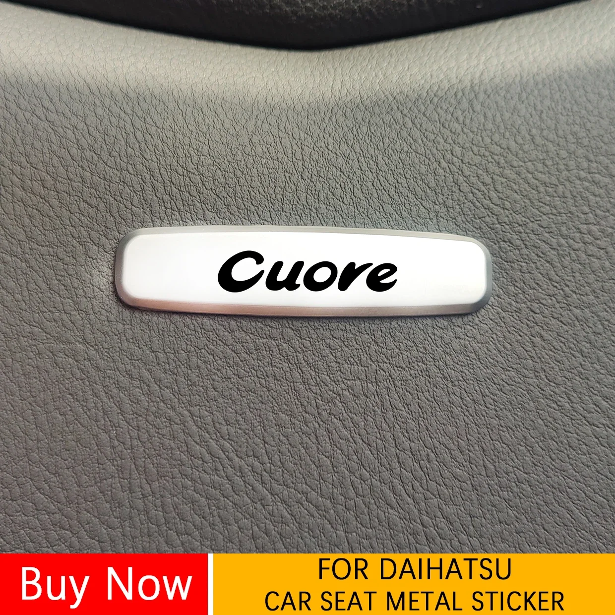 Car Metal Emblem Seat Sticker Auto anti-kick pad floor mat Badge For Daihatsu Feroza GTti Hijet Luxio Copen Cuore Mira Gino Mira