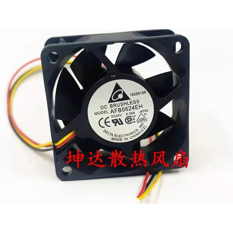 New CPU Cooling Fan for AFB0624EH-AF00 24V 0.36A 6025 High Air Volume Fan 60*60*25MM