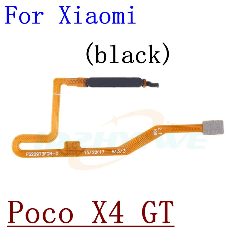 For Xiaomi Poco X4 GT Pro X4GT X4pro Home Button Back Touch ID Scanner Fingerprint Sensor Flex Cable Phone Parts