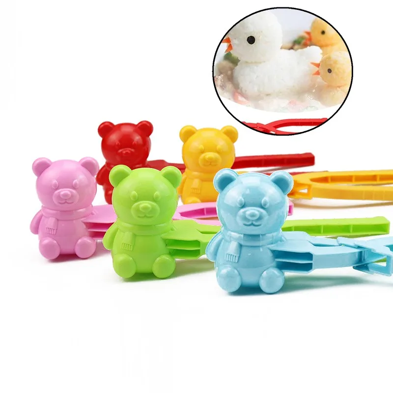 1pc Cute Duck Shaped Rice Mold Maker Clip Children Outdoor Plastic Sushi Molds DIY Snowball Makers With Handle Ktichen Tool