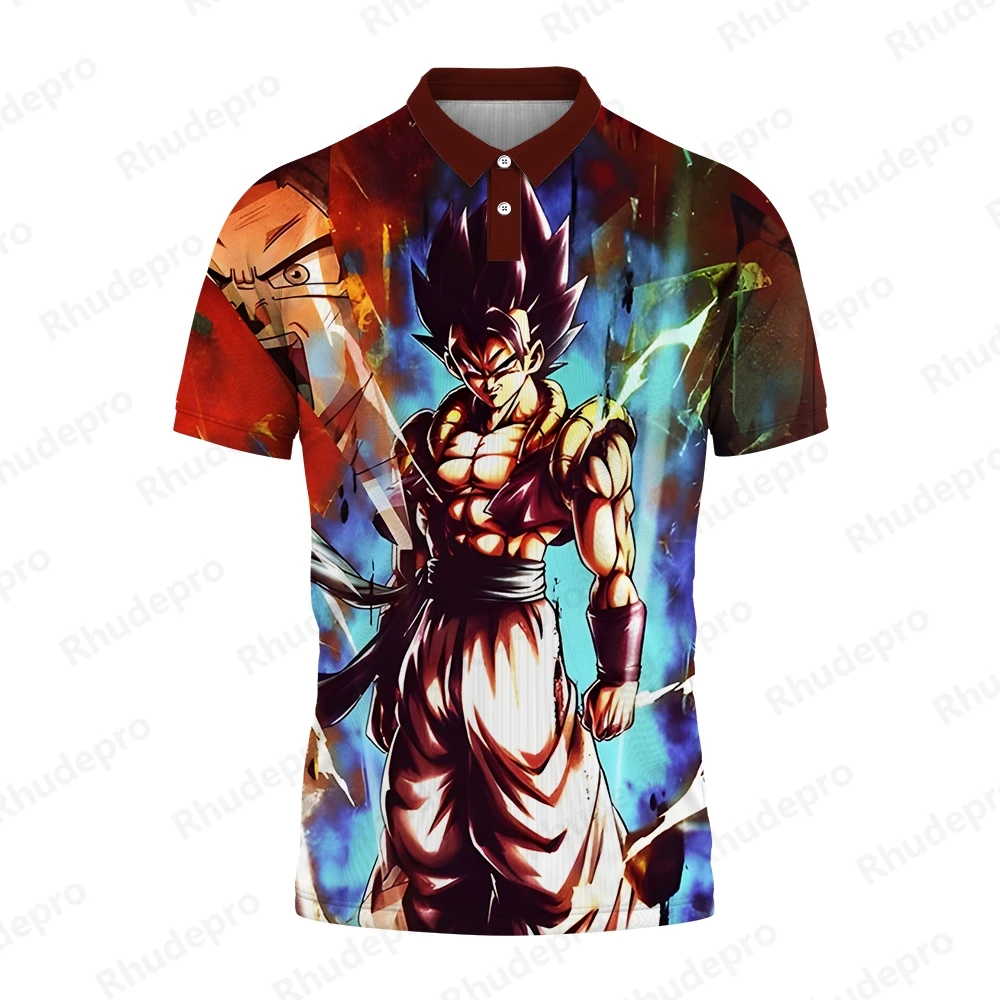 

Streetwear Goku Short Sleeve Tee Vegeta Tops Japanese Anime Anime Gym Polo Shirt Man Couple Outfit Funny T Shirts 3D Print Men