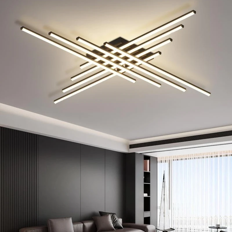 

Modern Simple Long Strip Ceiling Light Ceiling Lamps for Living Room Master Bedroom Luxury Indoor Lighting Fixtures Chandeliers