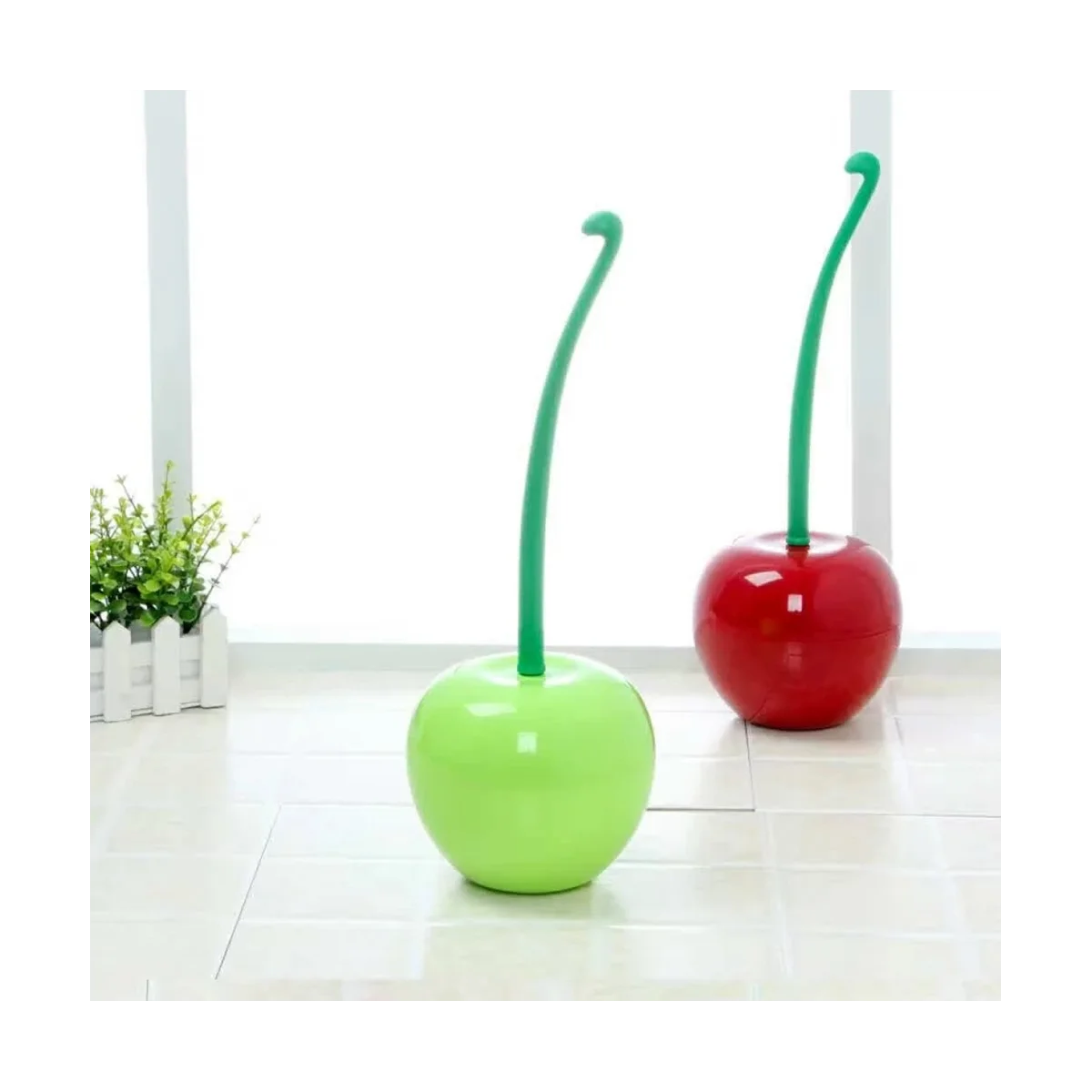 Toilet Brush Toilet Holder Lovely Cherry Shape Lavatory Brush Toilet Brush Holder Set A