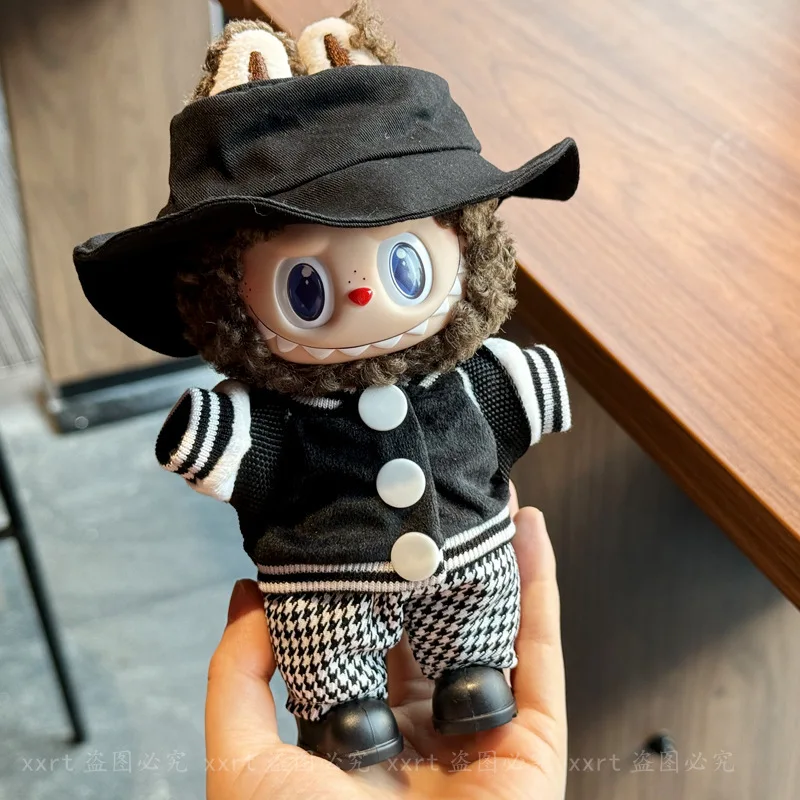 เหมาะสำหรับตุ๊กตาลาบูบูขนาด 17 ซม. เสื้อผ้าตุ๊กตา อุปกรณ์เสริมตุ๊กตา เสื้อโค้ทฤดูใบไม้ร่วงและฤดูหนาว ชุดลำลองสำหรับตุ๊กตา ของขวัญวันหยุด