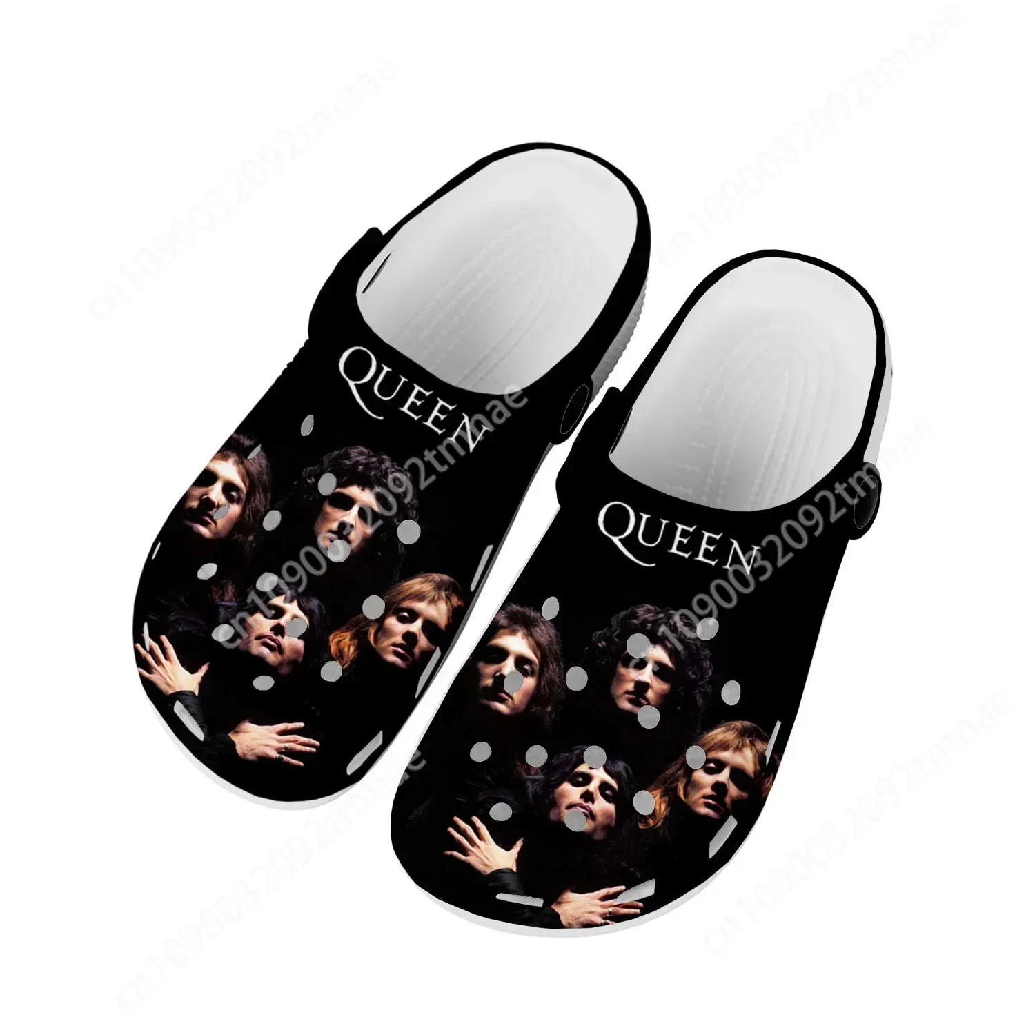 Queen Rock Band Fashion Home Clogs Custom Water Shoes Mens Womens Teenager Shoe Garden Clog Breathable Beach Hole Slippers White