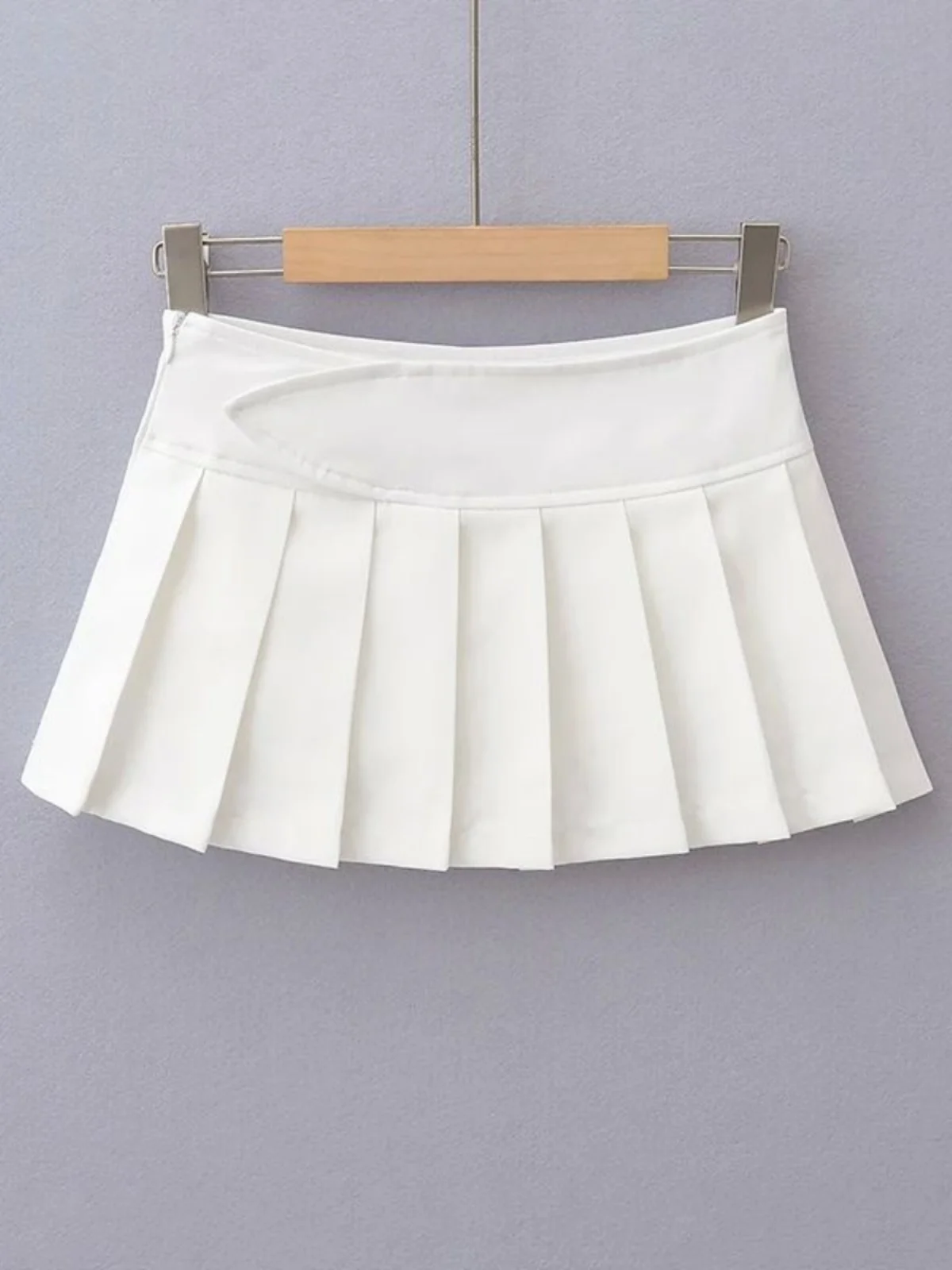 Damska spódnica Slim Aline Pleated ort Color High Waist Street Sle A-Line Summer Collection