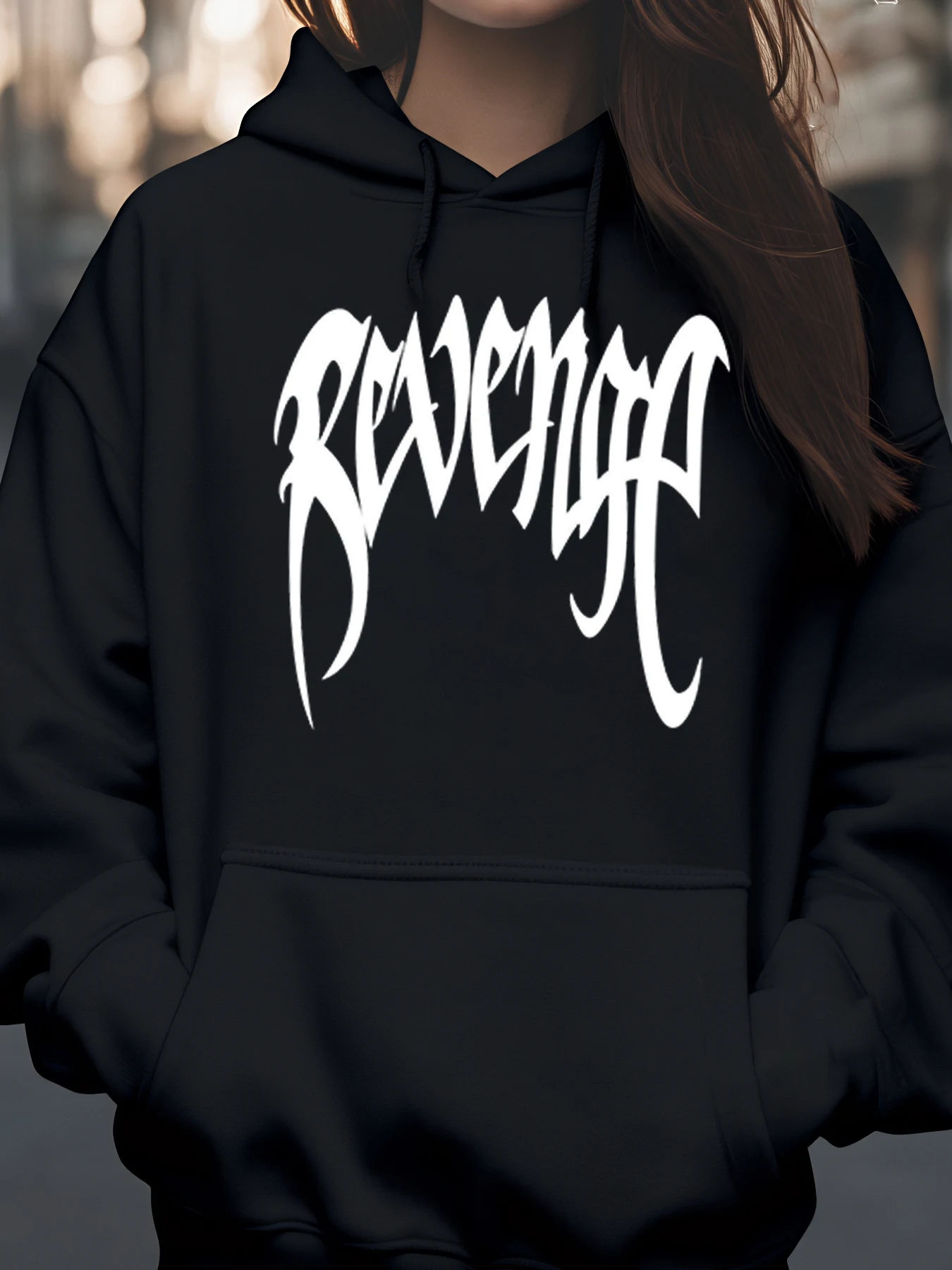 بديل القوطية طباعة هوديي هالوين زي ملابس غير رسمية للجنسين