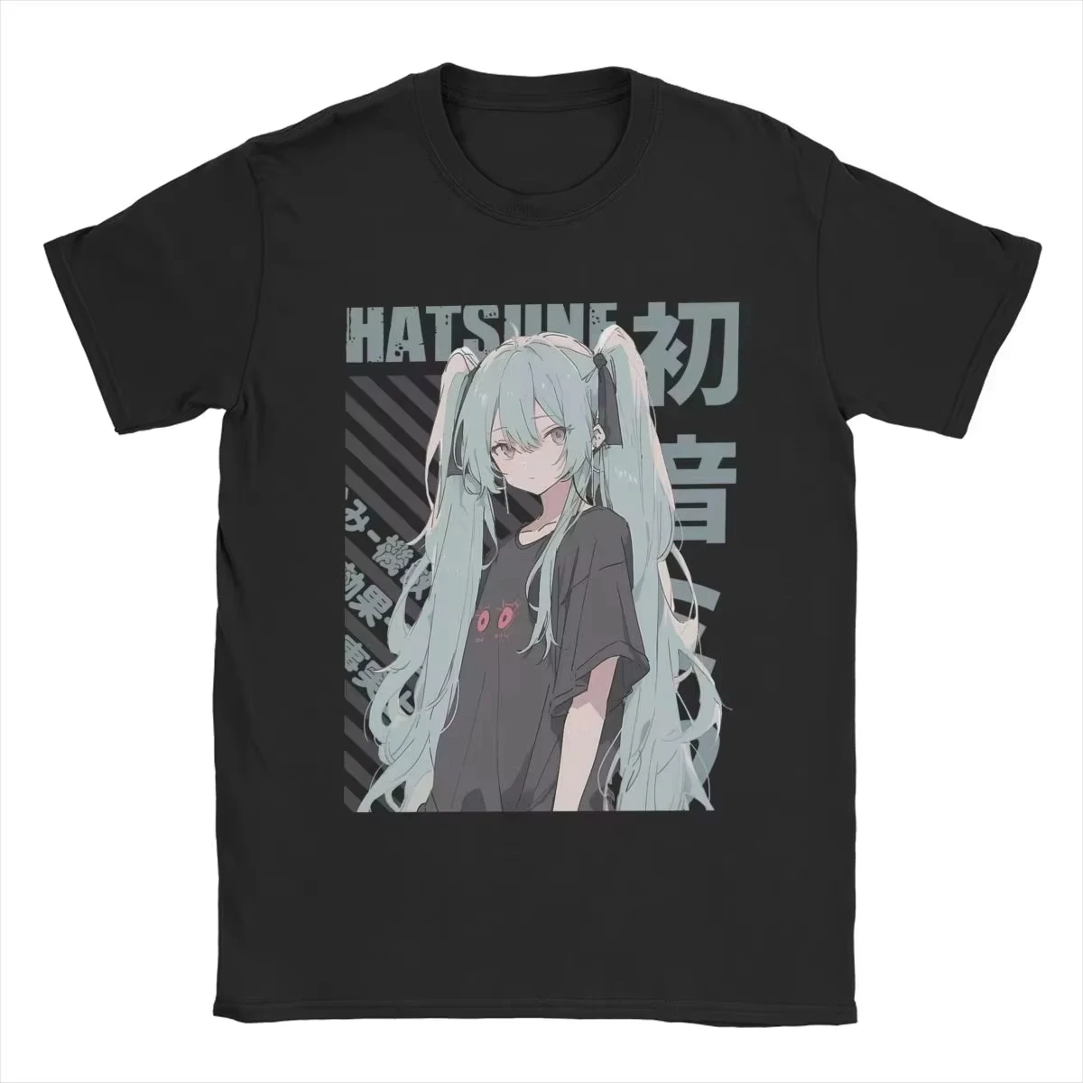 2026 Hotsale Hatsune Miku Anime T Shirt Men's Cotton Top Tee Aesthetic O-neck Short Sleeve High Quality Summer Fashion T-Shirt