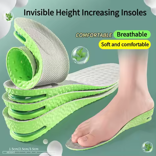 1Pair Air Cushion height increase insoles Breathable Sweat and Anti-Odour Insole Shock Absorbing Insole for Sports Shoes - Image 4