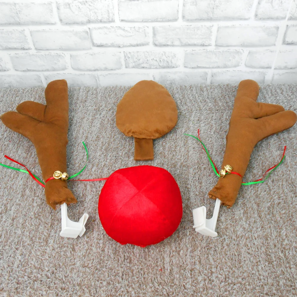 

4pcs Antler Decor For Christmas Car Windows No Tools Needed Holiday Party Decoration Reindeer Car Decorations Christmas Reindeer
