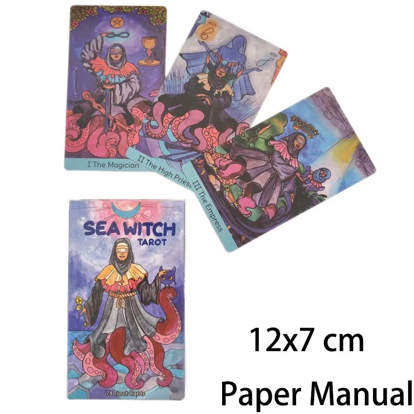 

12x7 cm Sea Witch Tarot Paper Manual Card Games