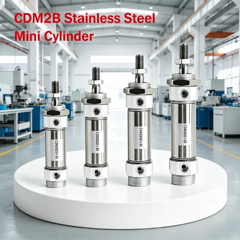 

CDM2B Series Stainless Steel Magnetic Ring 25-300mm Stroke Double Acting Micro Pneumatic Cylinder 16/20/25/32/40