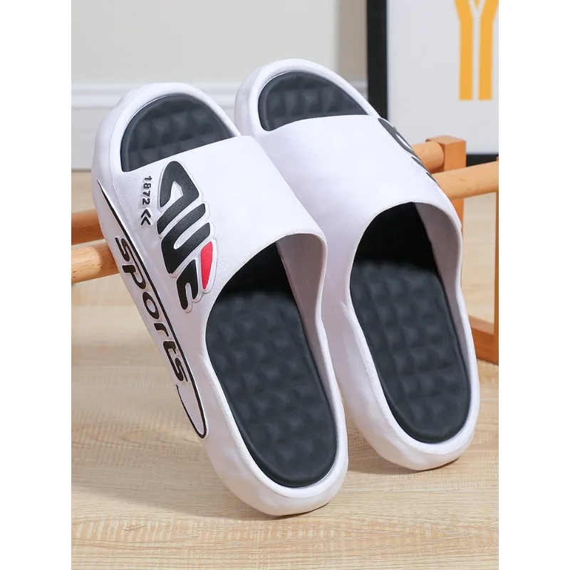 Ppers for Men Summer Indoor Home Bathroom Non-slip Outdoor Fashion Slippers Men's Student Dormitory Casual Slippers