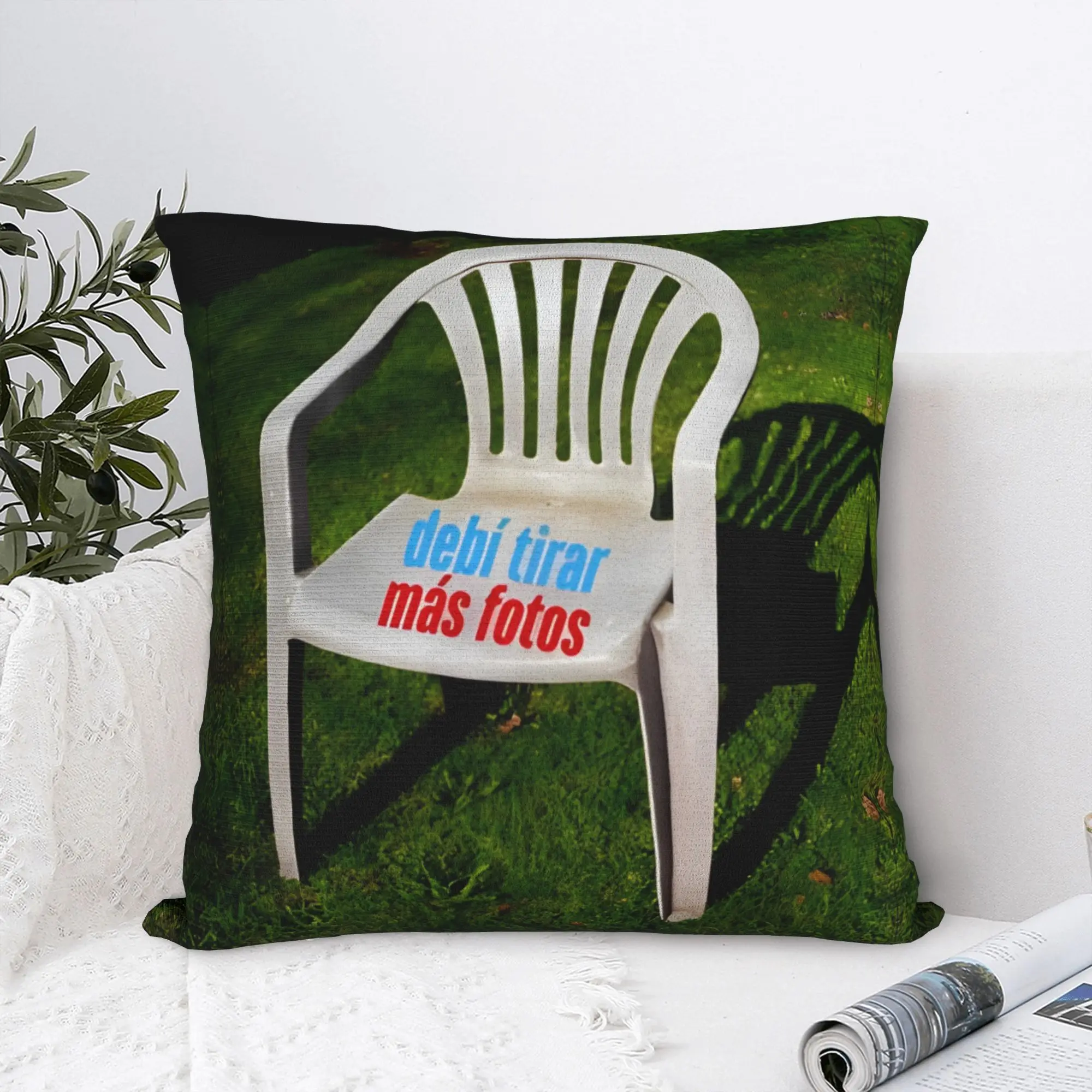 Bad Bunny    Debi Tirar Mas Fotos  Art Square Pillow Case  Cushion Covers Awesome Polyester Decor Pillowcover for Sofa 45x45cm