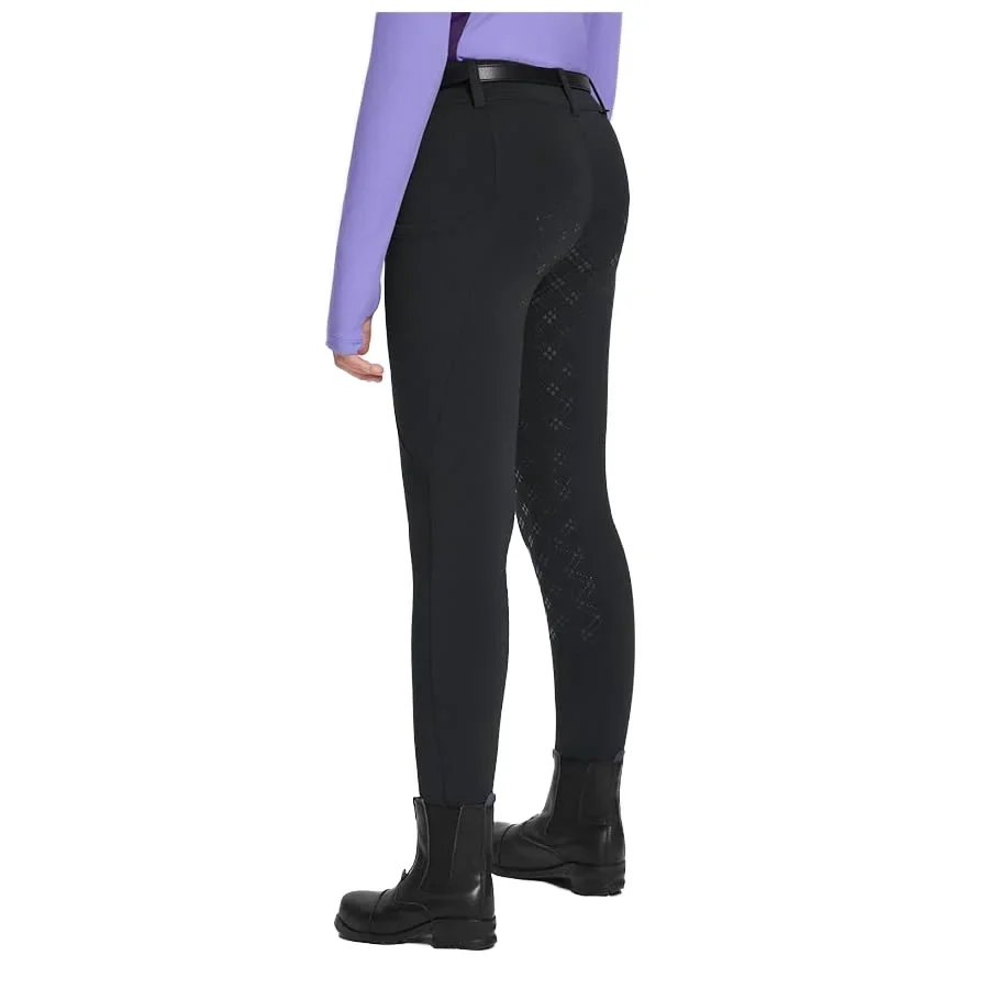 Girls Winter Riding Pants With Full Seat Silicone Jodhpurs For Kids Horseback Equestrian Zipper Pocket Tights Fleece Breeches view 5