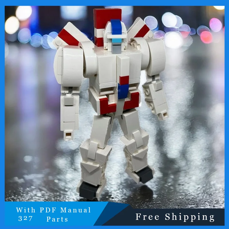 327 PCS MOC Cool Transformation Mech Modular Building Blocks Model For Children DIY Assembly Display Toys Festival Surprise Gift
