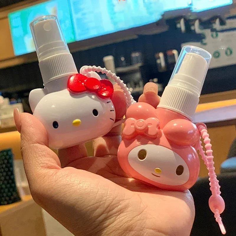 

50ml Kawaii Anime Sanrio Spray Bottle Kuromi Cinnamoroll My Melody Student Travel Portable Cosmetics Perfume Alcohol Press Bottl