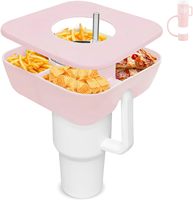 New Silicone Snack Bowl with Cover for Stanley 40oz Divided Snack Tray 4 Divided Snack Plates Stanley Cup Accessories 1PC