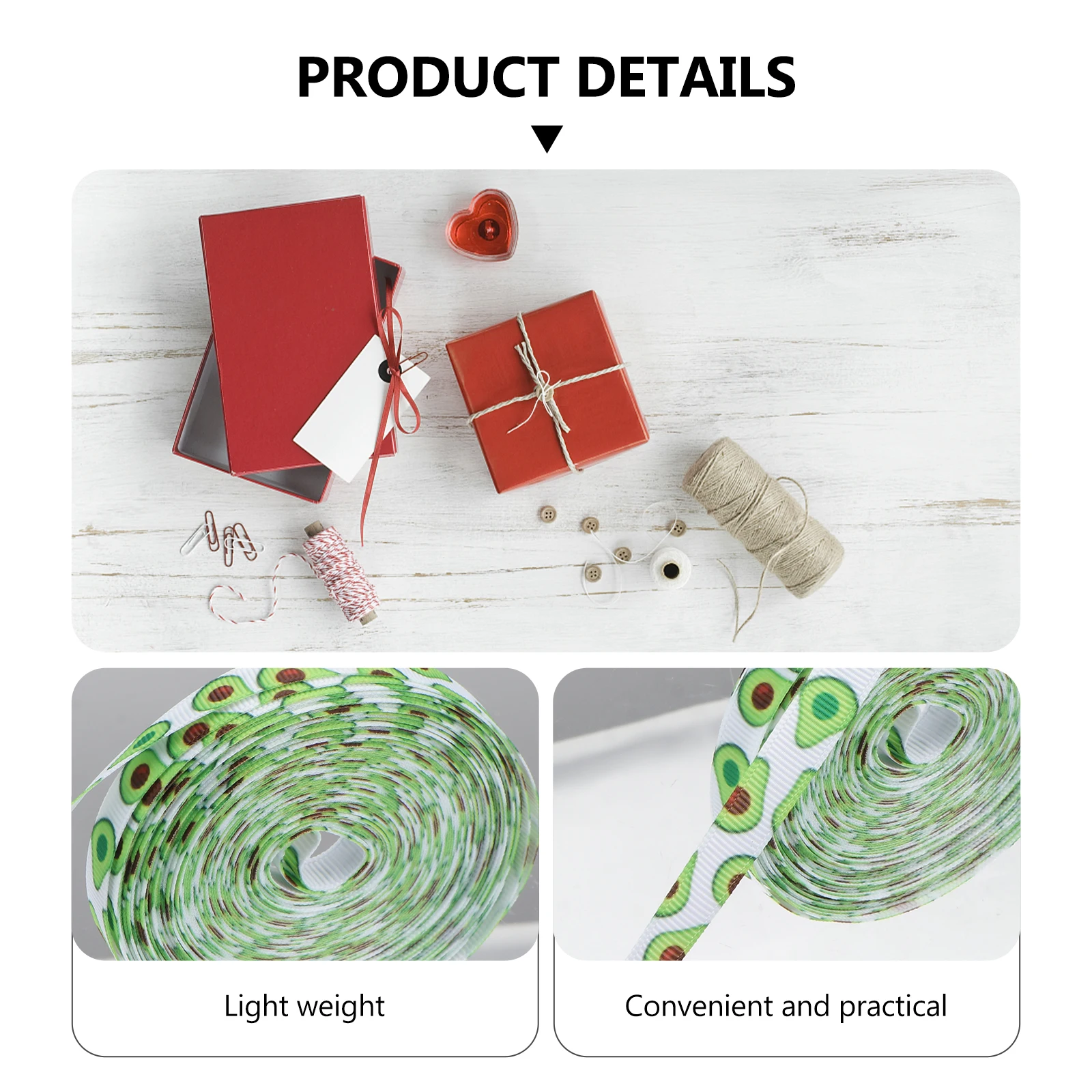 

2pcs Fruits Pattern Webbing Ribbon Lightweight Gift Wrapping Decorative DIY Ribbon Present Packaging Unique Creative Chic