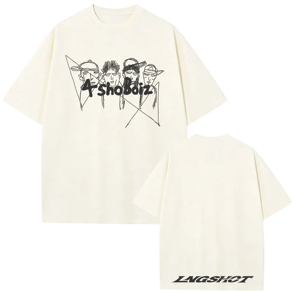 Heißer Verkauf Neues Kpop Lngshot Jay Park Gleicher Stil Bedrucktes T-Shirt für Männer und Frauen Hip-Hop Mode-Trend T-Shirt Herren Lässige Baumwoll-T-Shirts – Detail 7