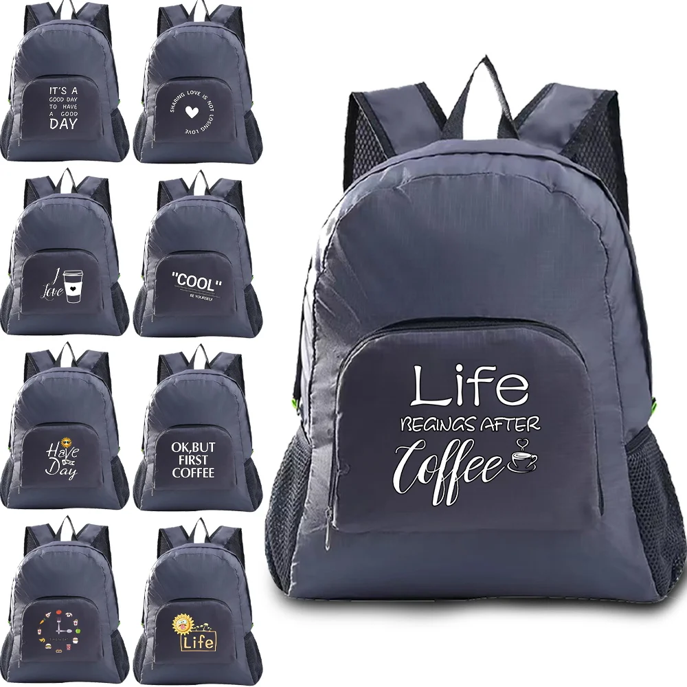 Foldable Backpacks Men Climbing Travel Bags Food Series Women High Capacity Ultralight Outdoor Portable Hiking Folding Bag
