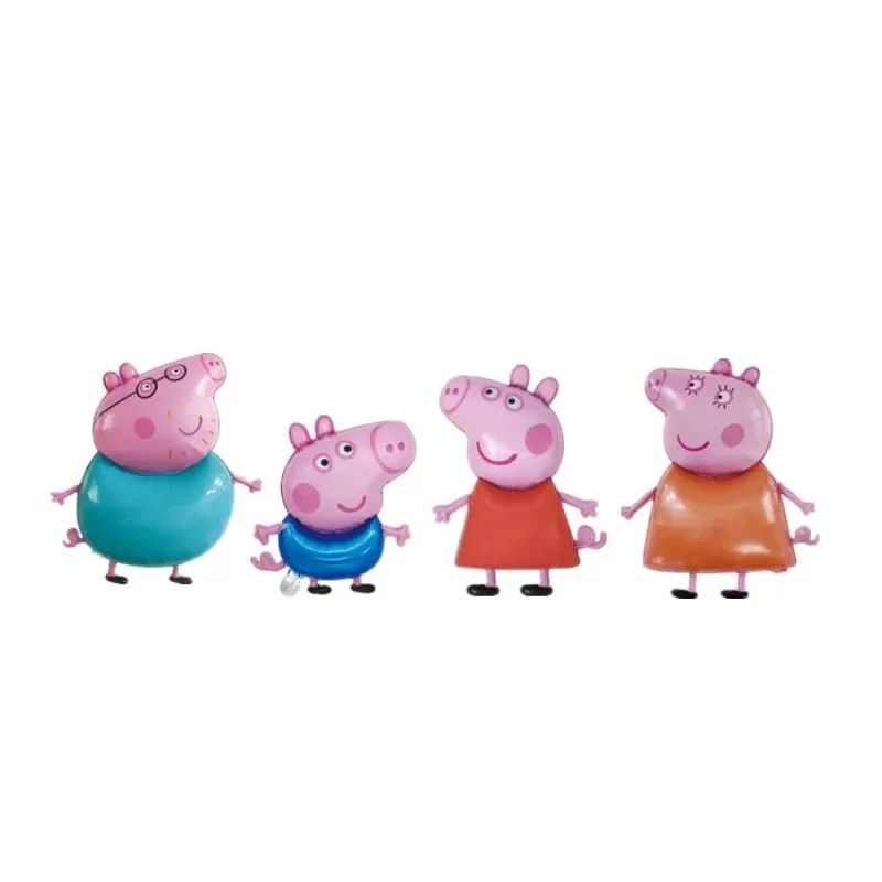 Juego de globos de la serie Peppa Pig, película de aluminio, dibujos animados, decoración de fiesta de primer cumpleaños para niños